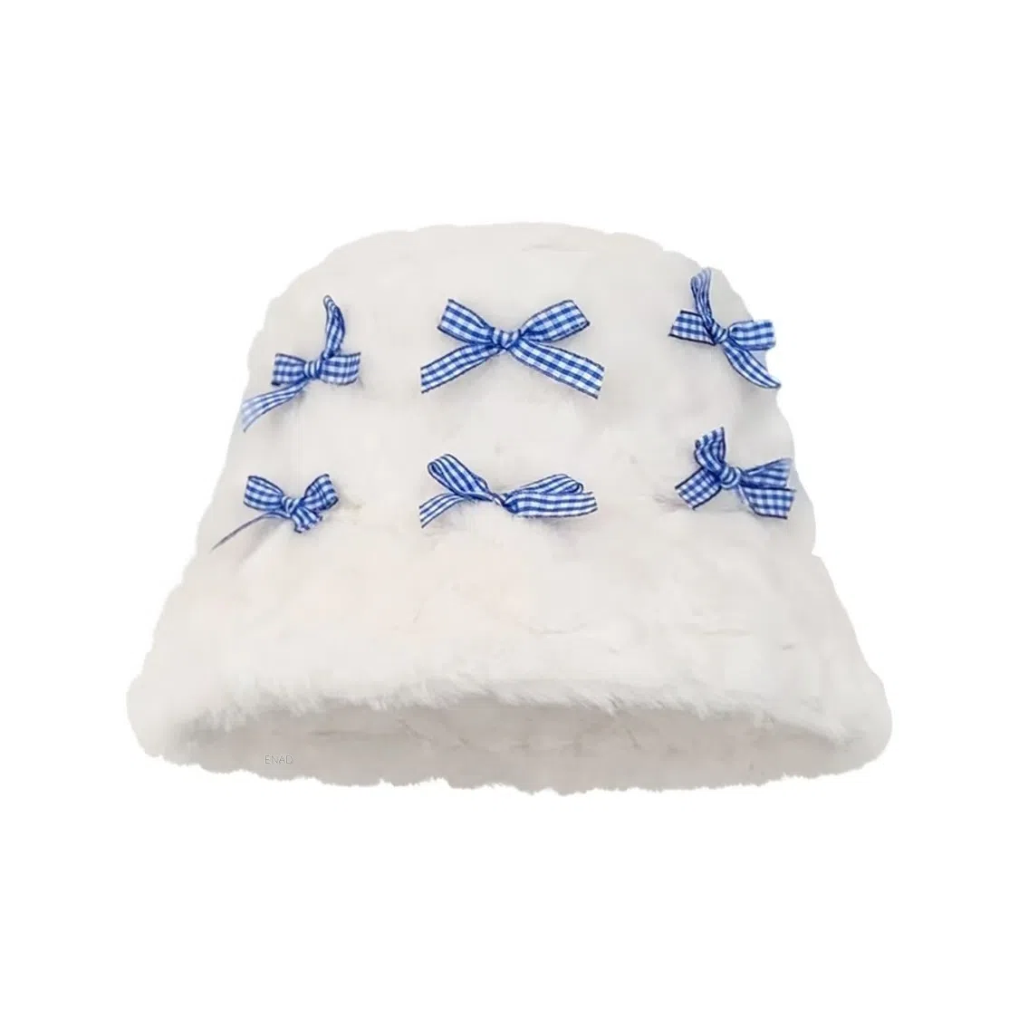 恩僾德 星星毛绒奶呼呼奶白日系可爱甜美显脸小保暖盆帽 聚酯纤维 渔夫帽 男女同款情侣款