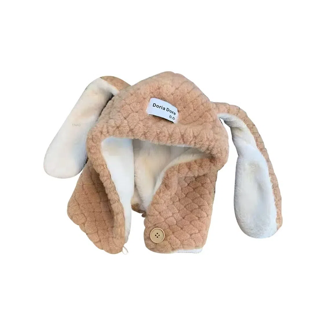 恩僾德 黑眼豆豆清仓可爱卡通毛绒显脸小保暖防寒护耳 聚酯纤维 帽子 男女同款情侣款