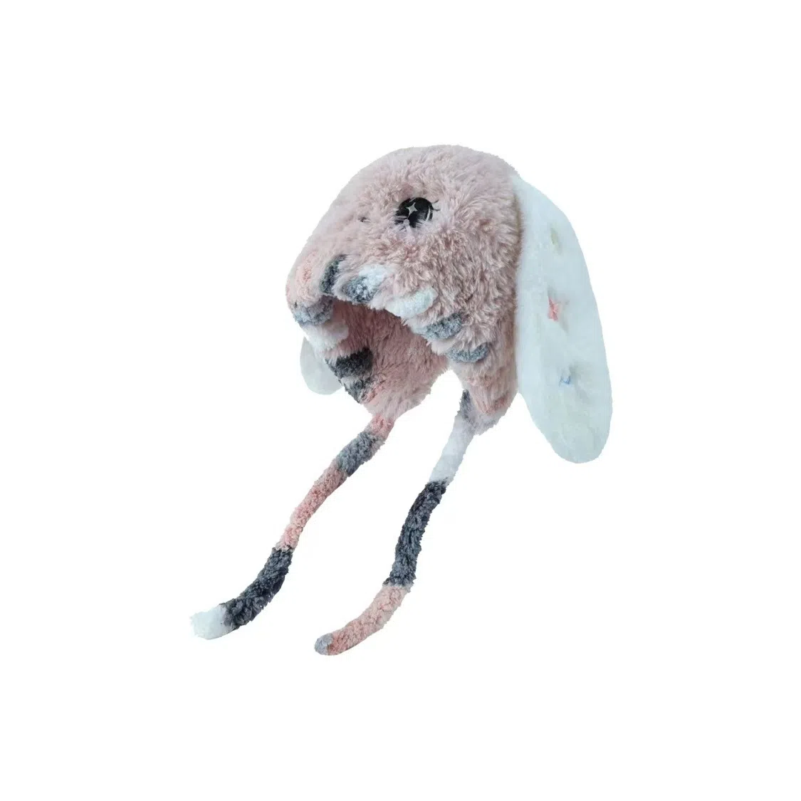 恩僾德 保暖可爱大眼萌兔毛绒护耳甜美大头围显脸小 聚酯纤维 帽子 男女同款情侣款