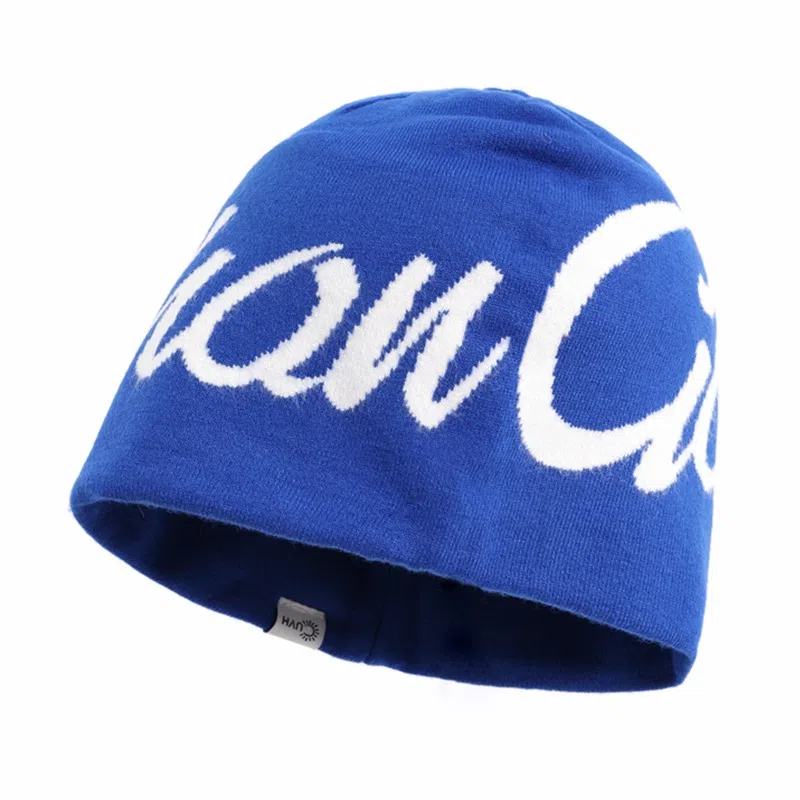 艾佳微 日常通勤户外登山运动徒步旅游美式针织字母保暖护耳大头围显脸 棉 帽子 男女同款情侣款