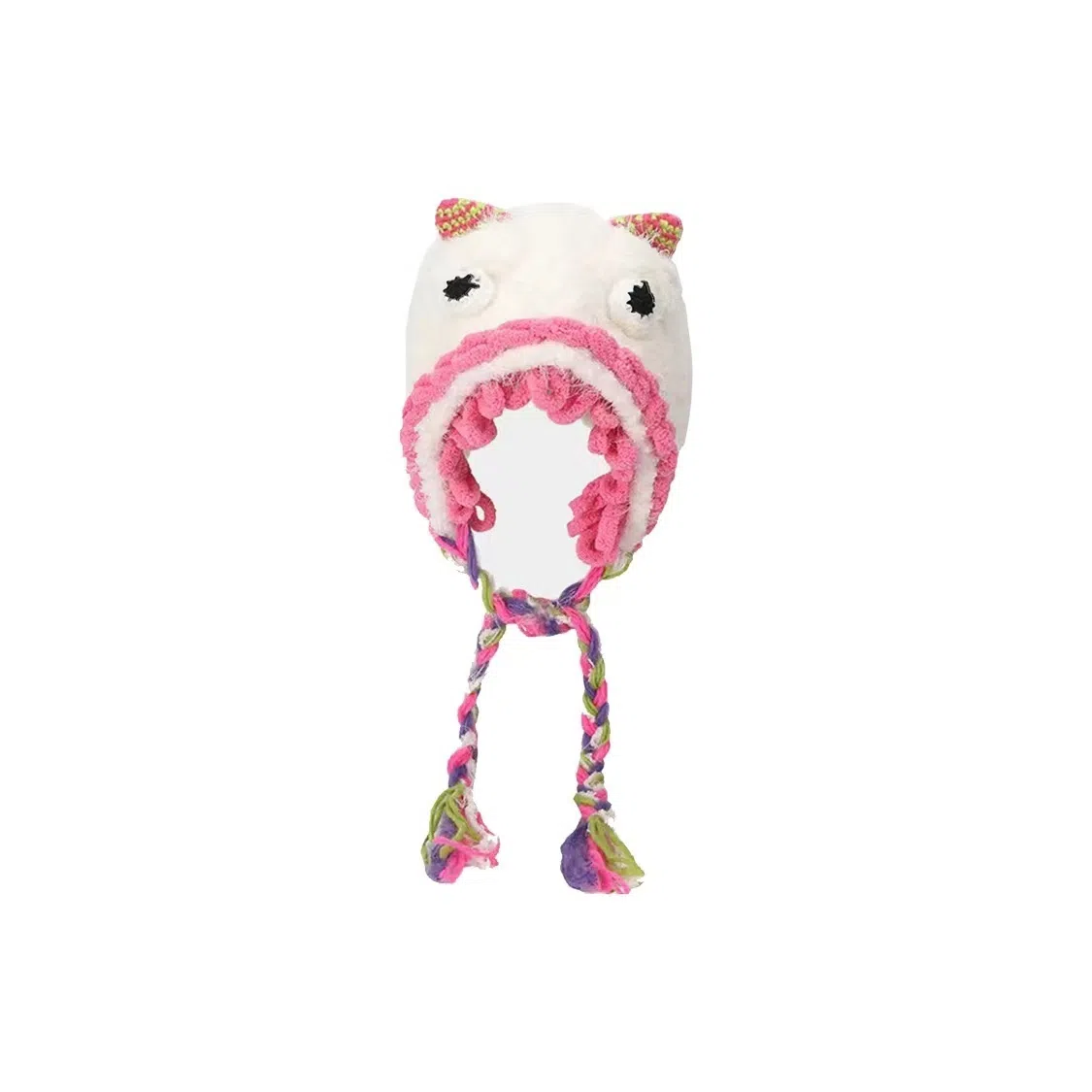 恩僾德 小怪兽帽子搞怪可爱针织毛绒帽显脸小加厚保暖护耳 聚酯纤维 绒线帽 男女同款情侣款