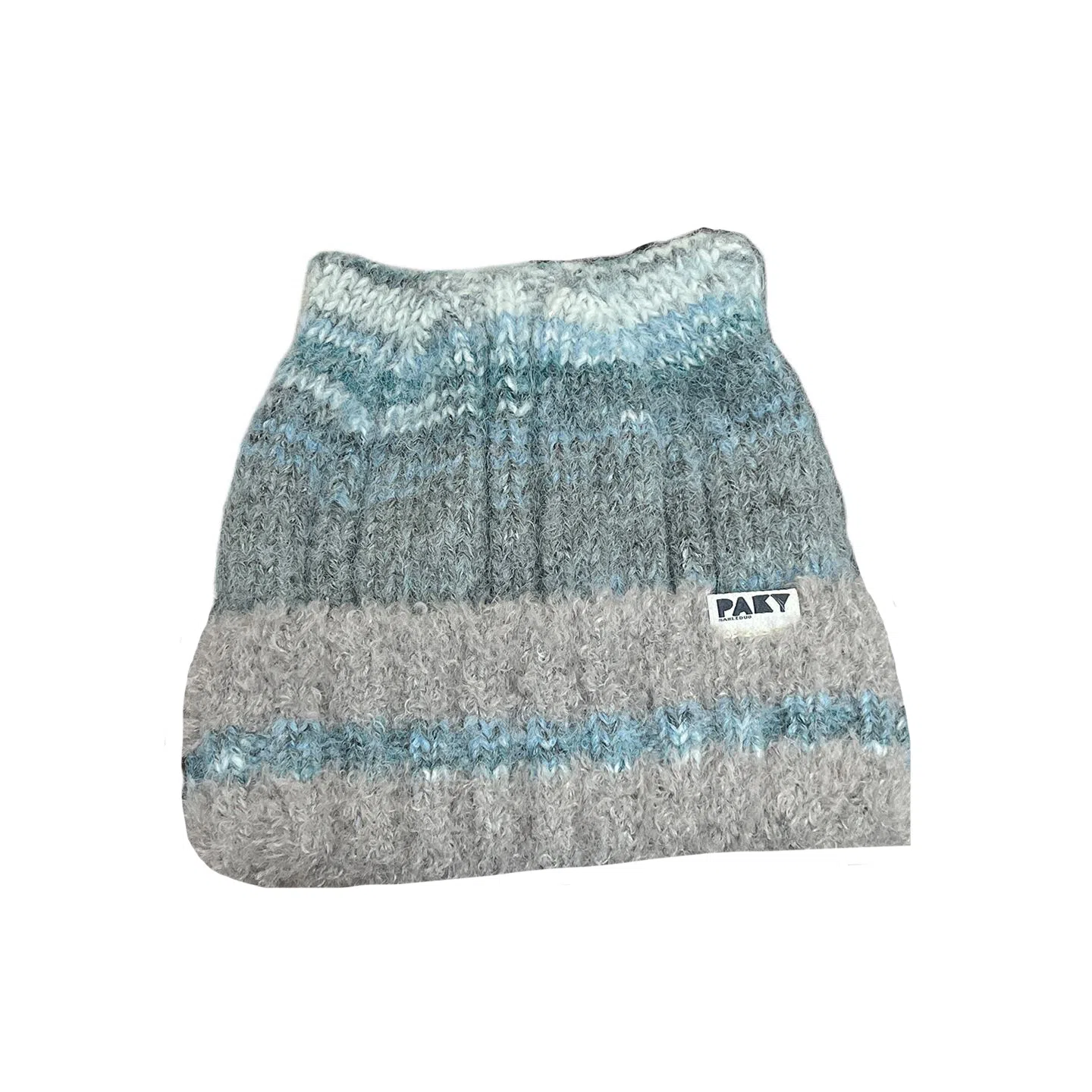 艾佳微 条纹可爱百搭显脸小通勤百搭保暖护耳套大头围 涤纶 绒线帽 男女同款情侣款