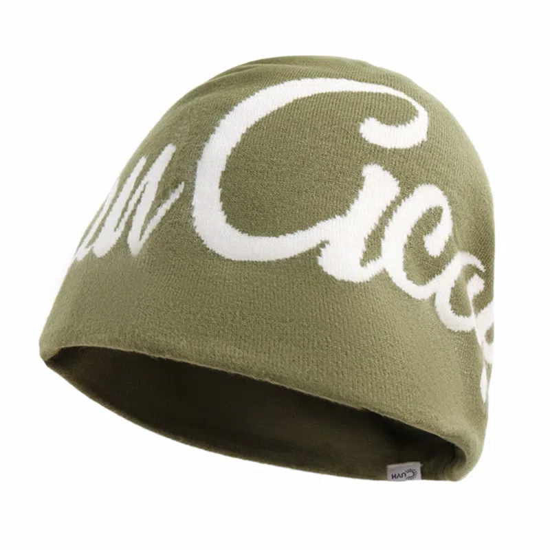 艾佳微 日常通勤户外登山运动徒步旅游美式针织字母保暖护耳大头围显脸 棉 帽子 男女同款情侣款