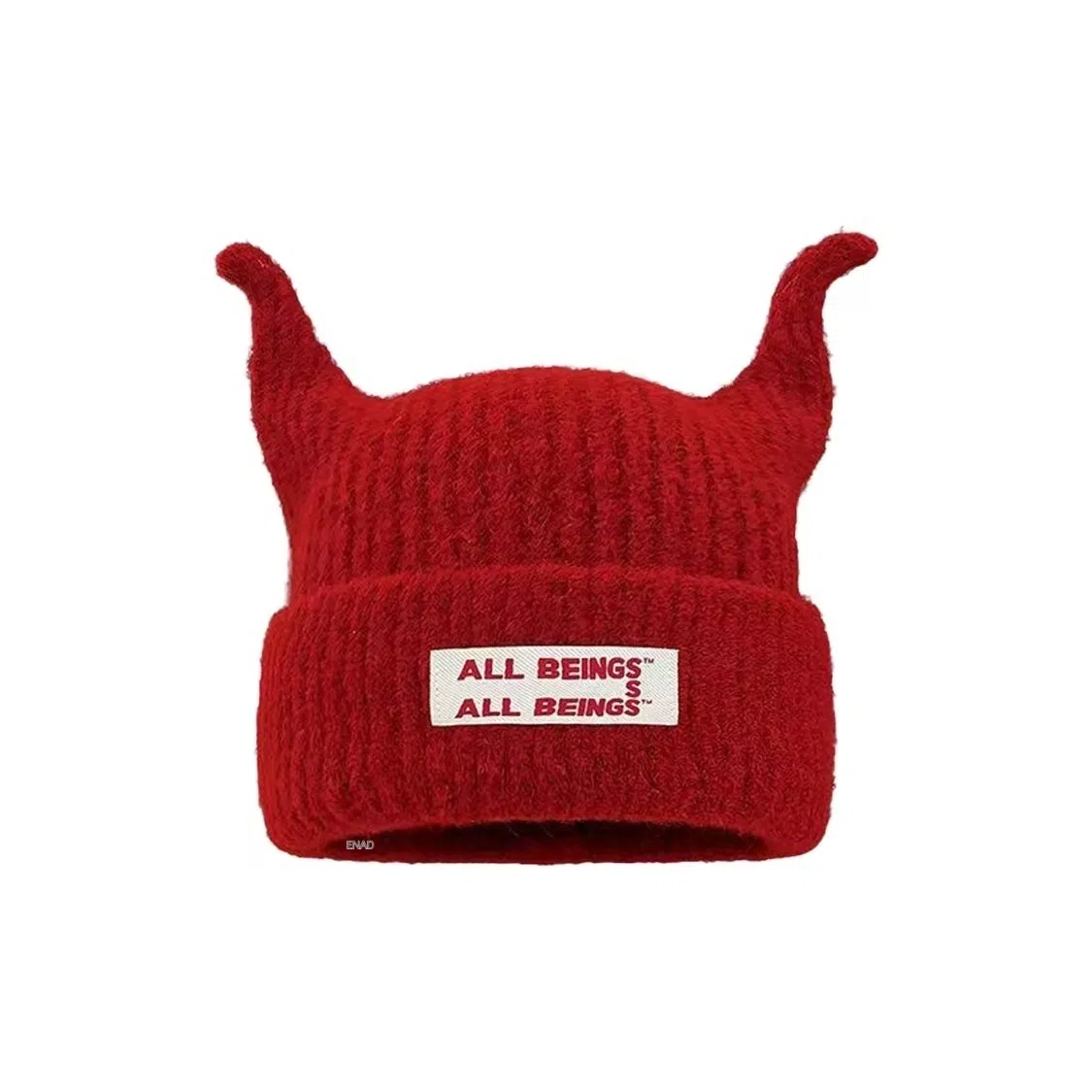 恩僾德 可爱搞怪触角针织保暖百搭显脸小护耳 聚酯纤维 绒线帽 男女同款情侣款