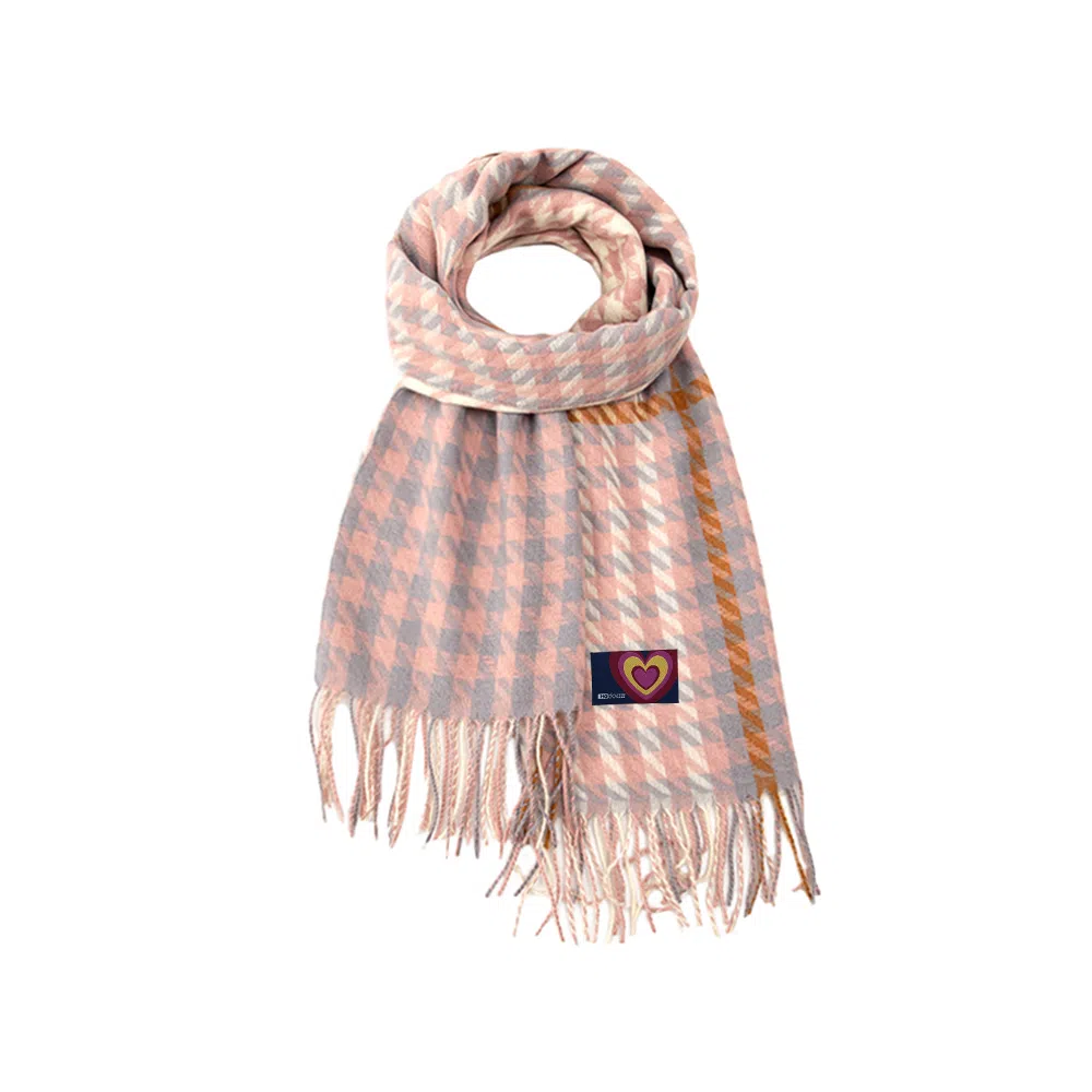 红豆 经典百搭时尚大方品质舒适礼盒装 定制卡片代写 涤纶 绒线围巾 男女同款情侣款