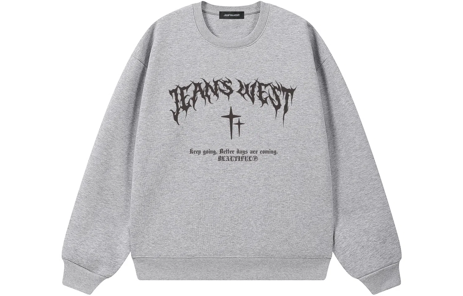 JEANSWEST Flame Print Crewneck Sweatshirt