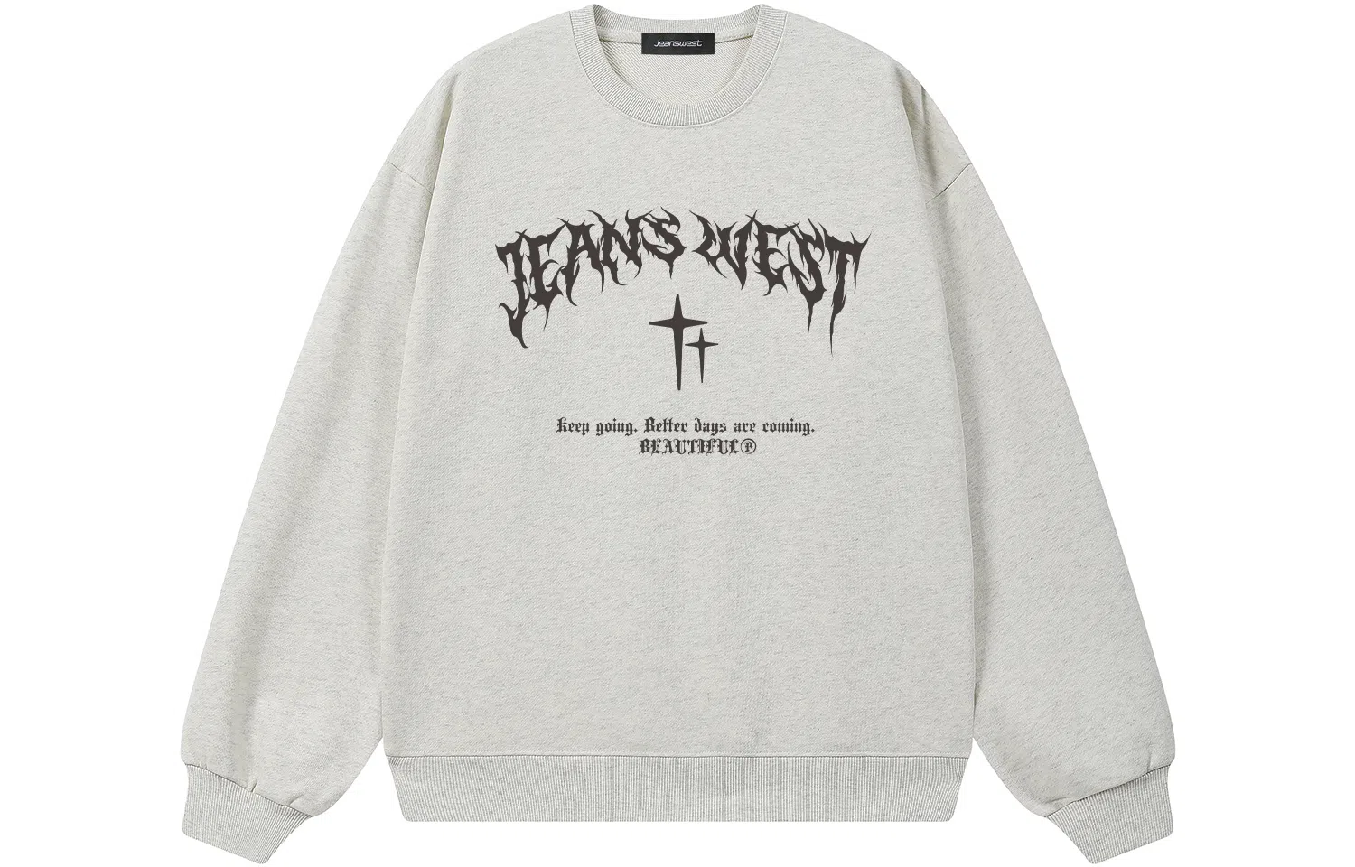 JEANSWEST Flame Print Crewneck Sweatshirt