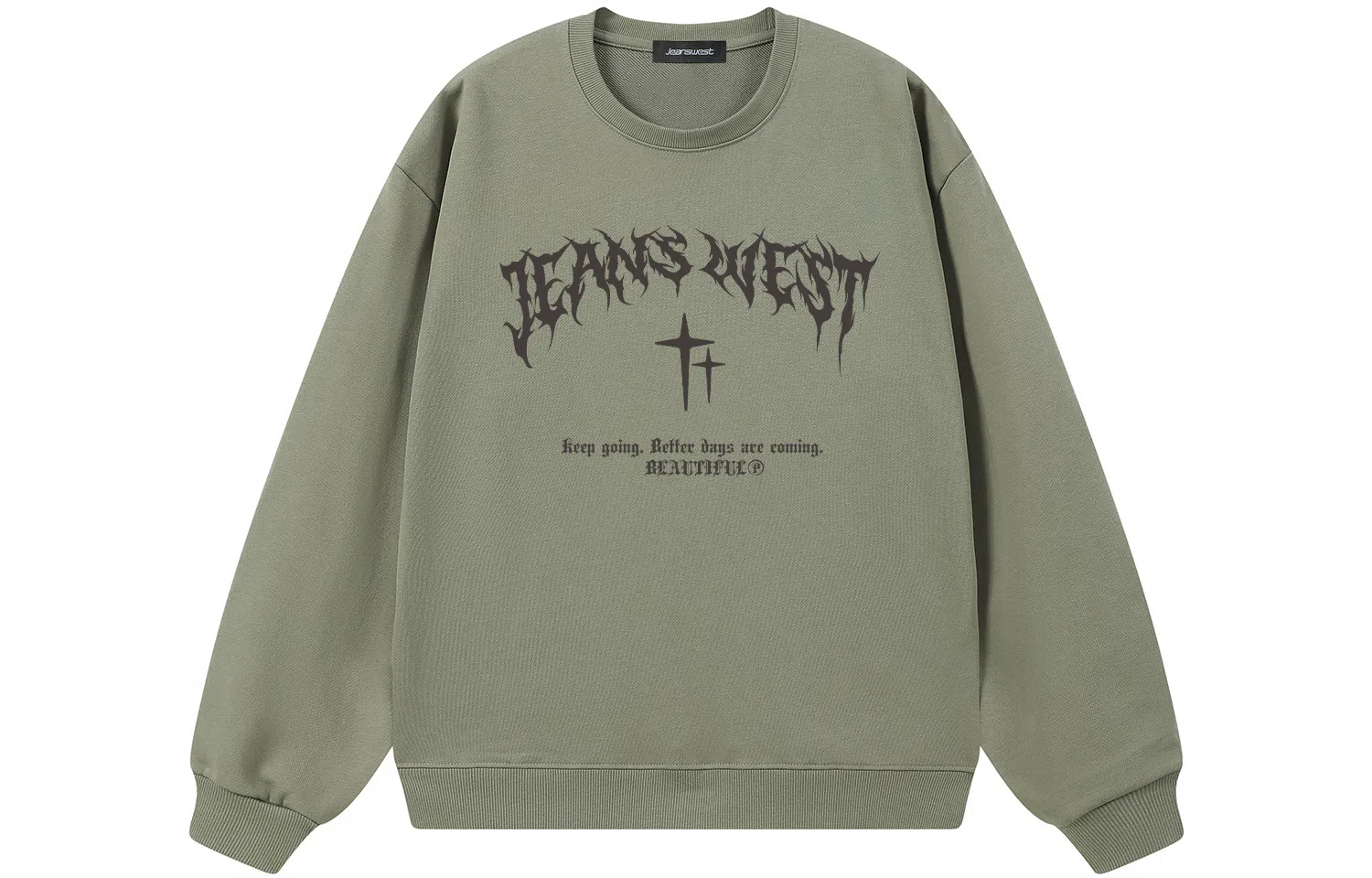 JEANSWEST Flame Print Crewneck Sweatshirt