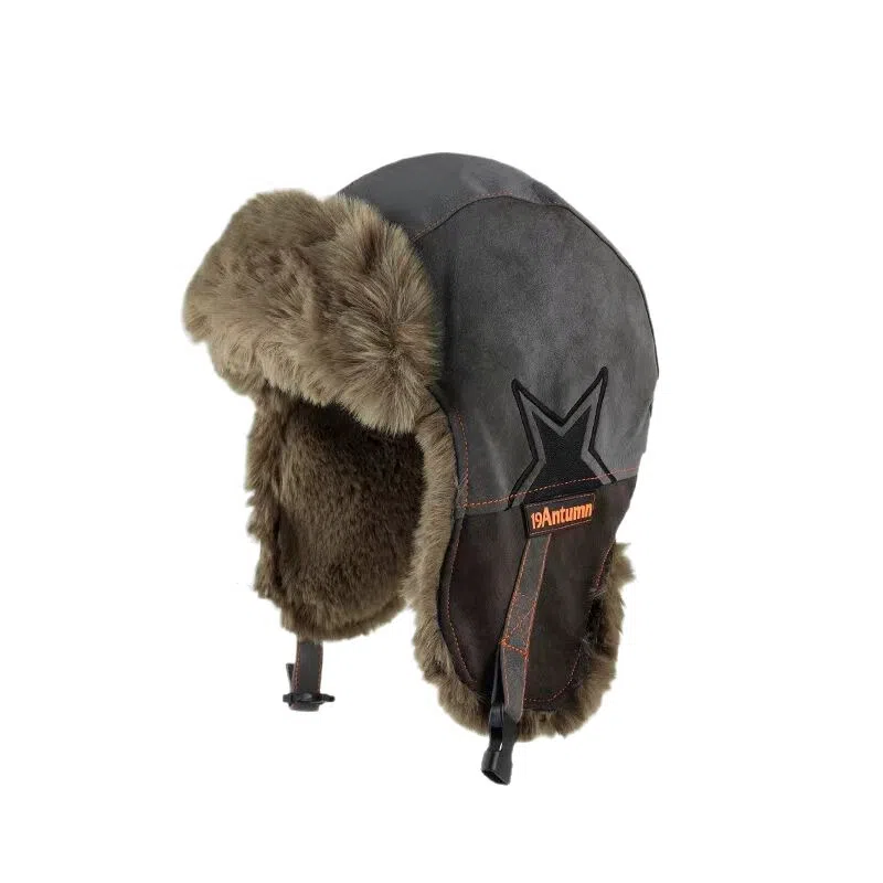 艾佳微 加绒加厚保暖骑行护耳软顶帽东北户外防风滑雪 涤纶 雷锋帽 男女同款情侣款