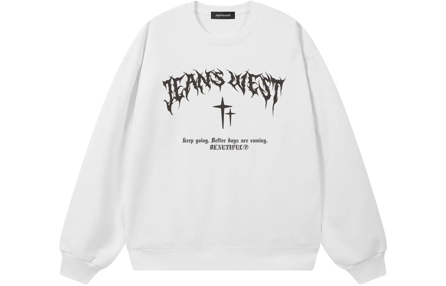 JEANSWEST Flame Print Crewneck Sweatshirt