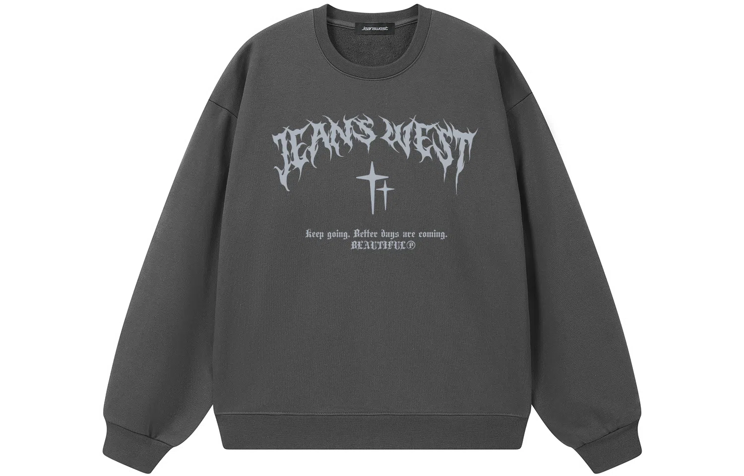 JEANSWEST Flame Print Crewneck Sweatshirt