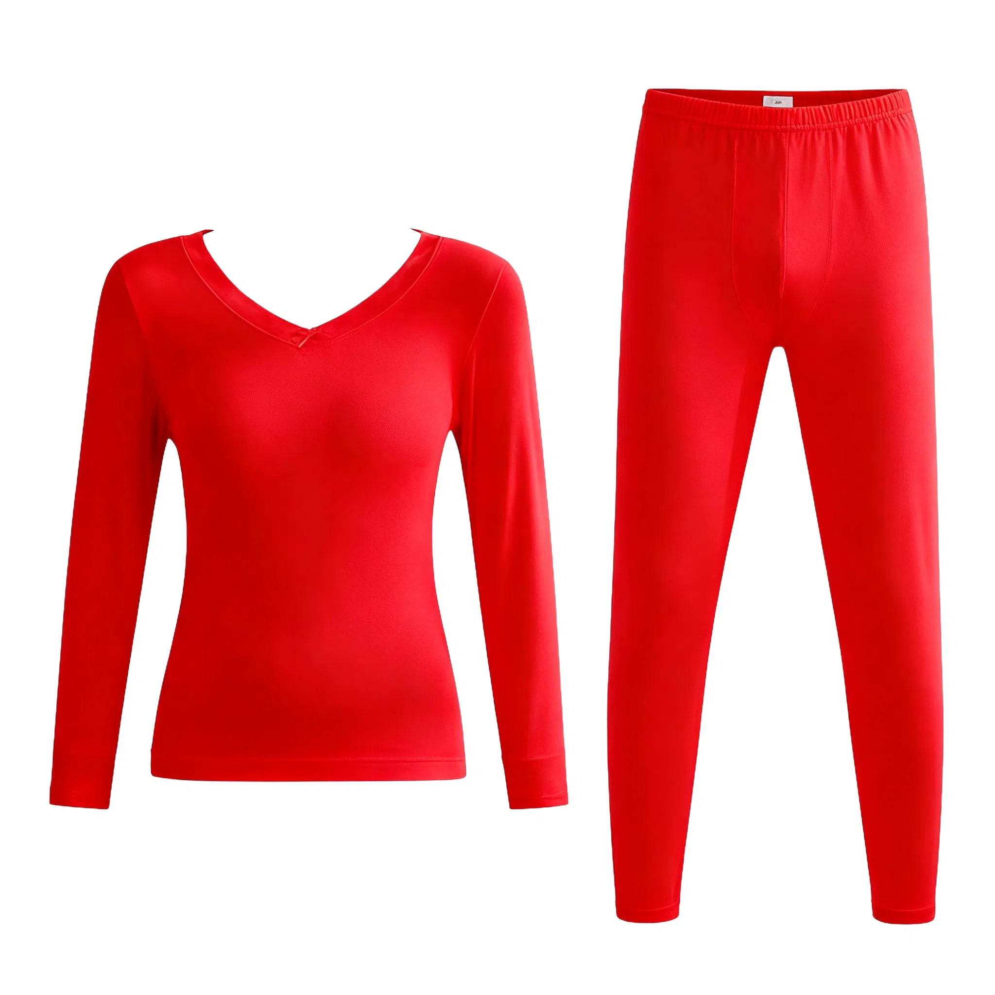 兰缪 桑蚕丝发热绵羊毛蕾丝圆领内衣轻薄修身显瘦高弹服帖亲肤柔软秋衣秋裤保暖套装 女款