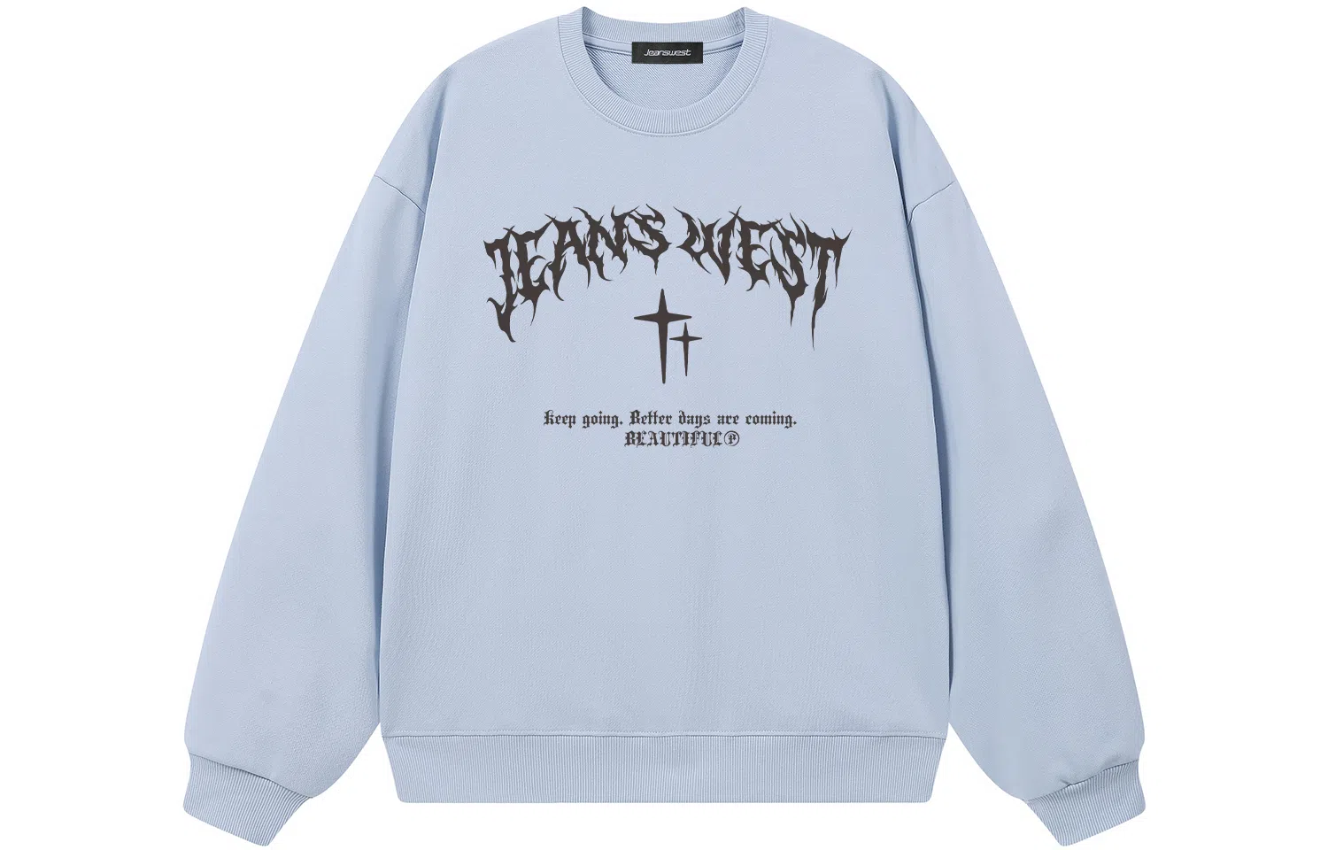 JEANSWEST Flame Print Crewneck Sweatshirt