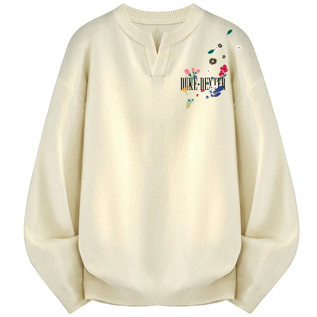 DUKE+DEXTER V-Neck Knit Sweater