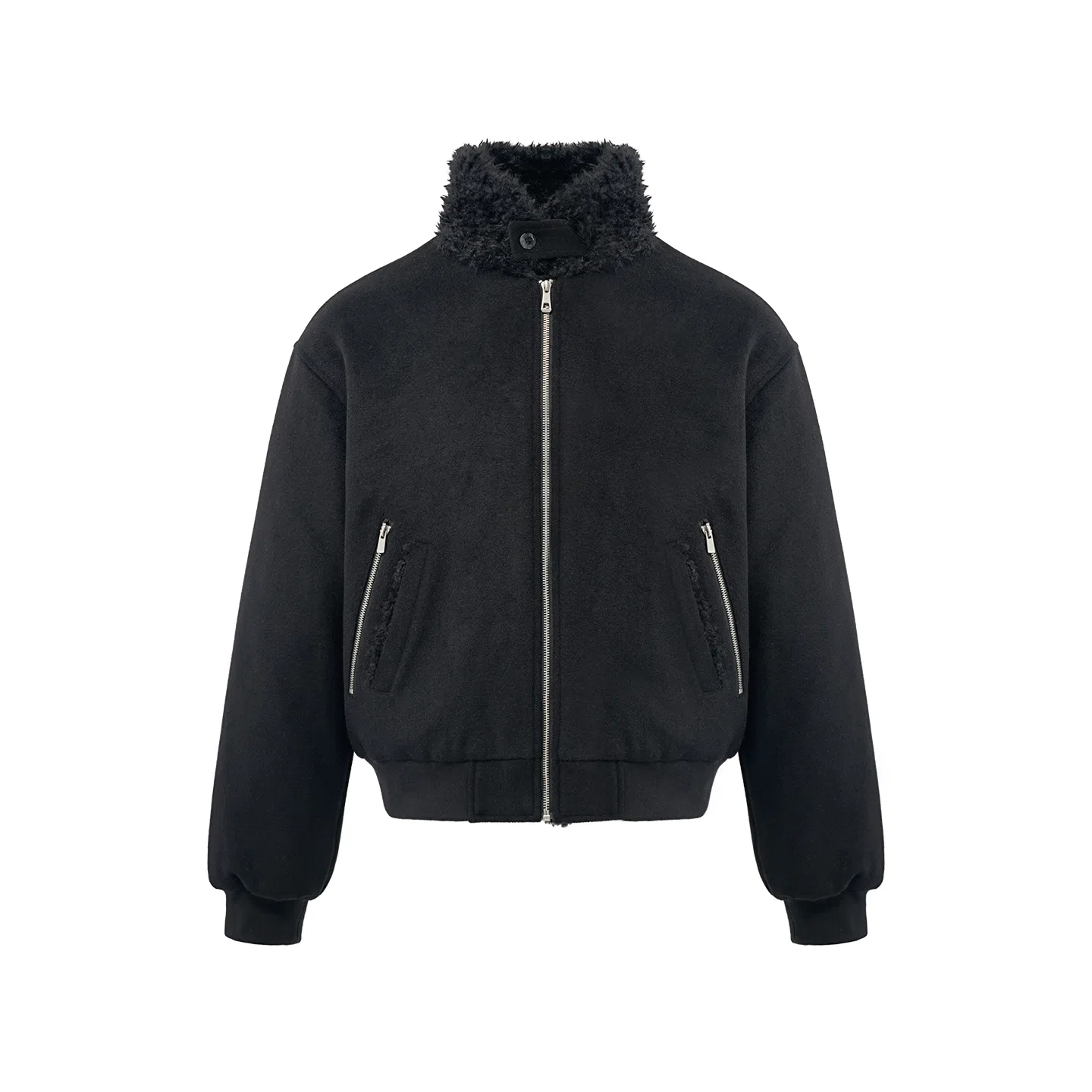 BENMYSHOWER Wool Collar Padded Coat