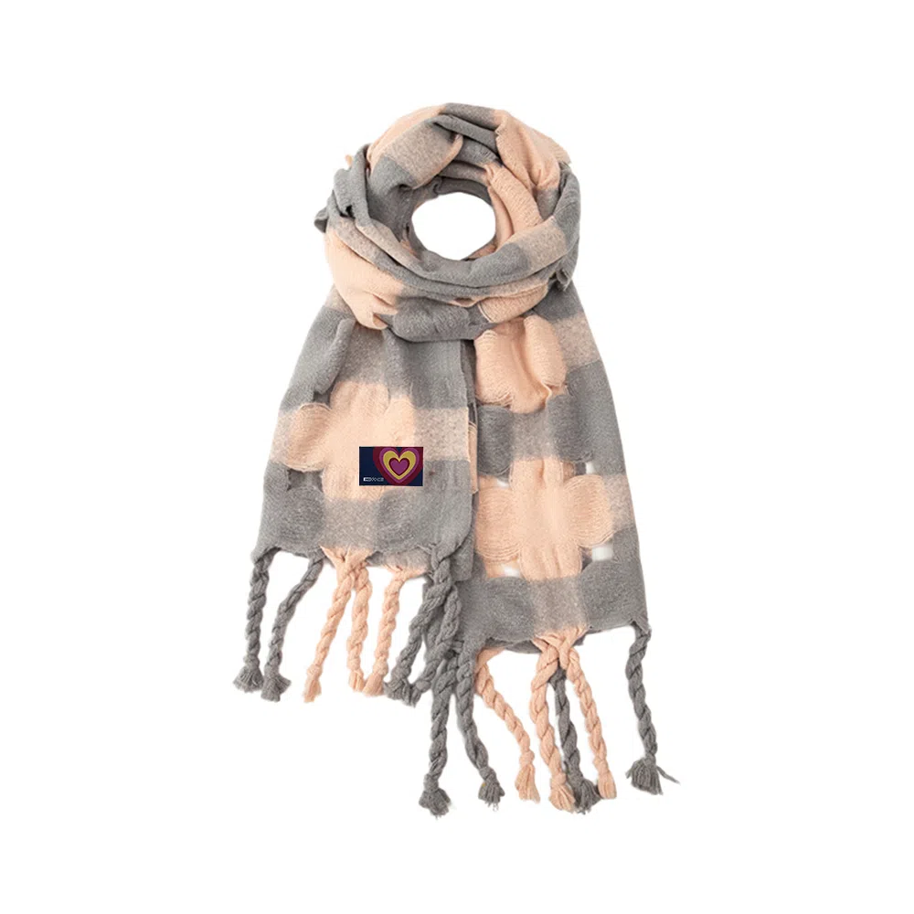 红豆 温暖柔软时尚百搭礼盒装 定制卡片代写 涤纶 绒线围巾 男女同款情侣款