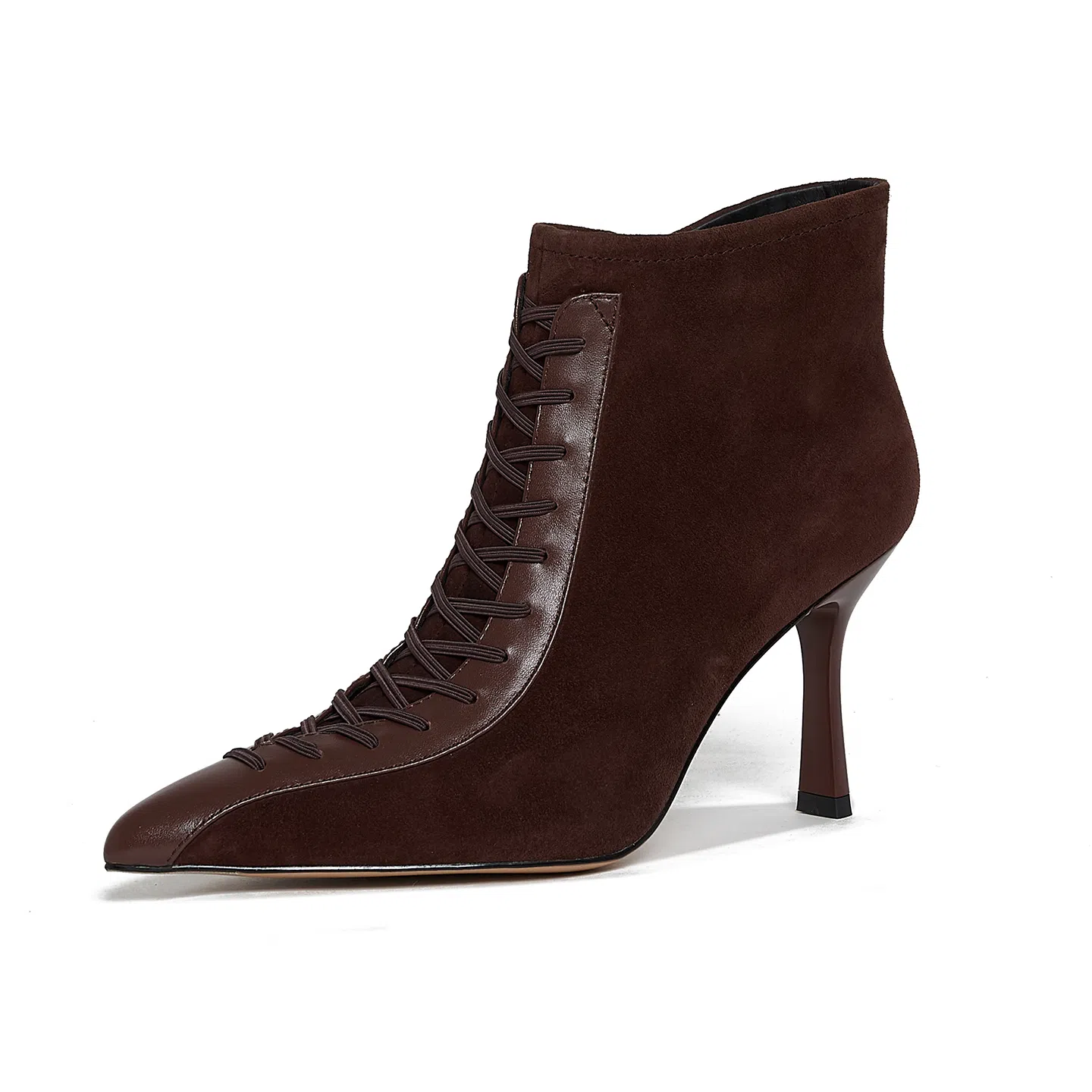 JIUXINGDAO Cross-Tie Ankle Boots