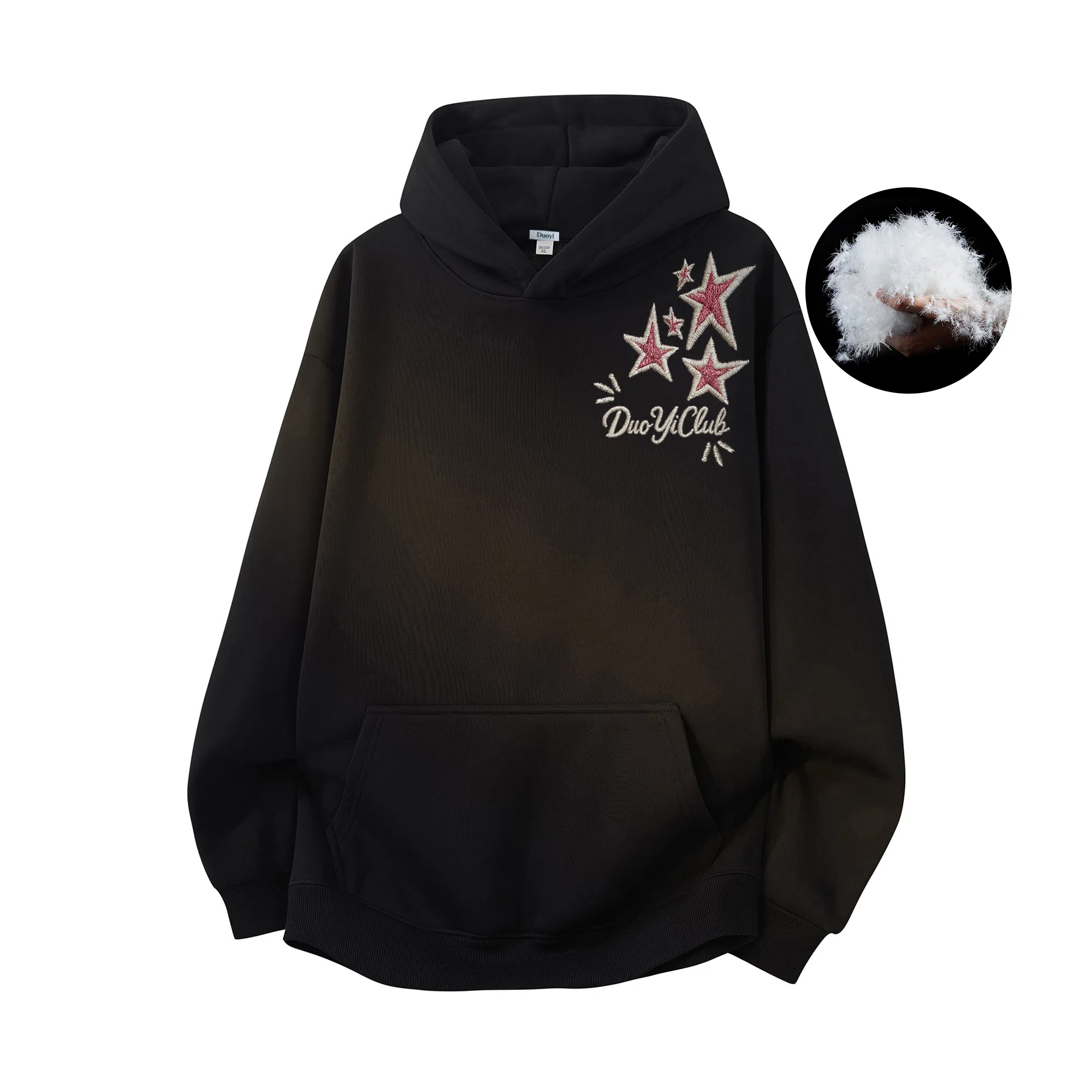 Duoyi Red Star Logo Pullover Down Jacket