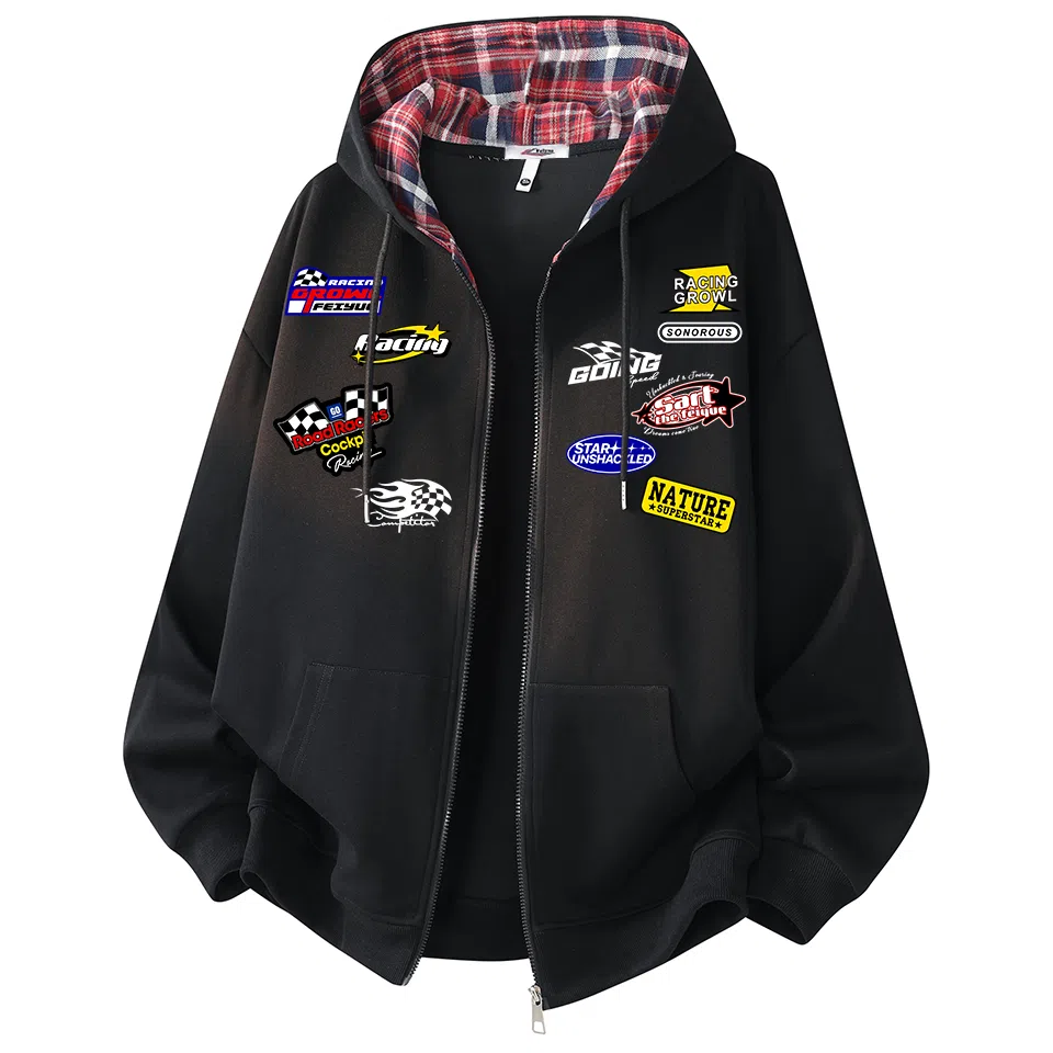 Feiyue Classic Plaid Zip Hoodie