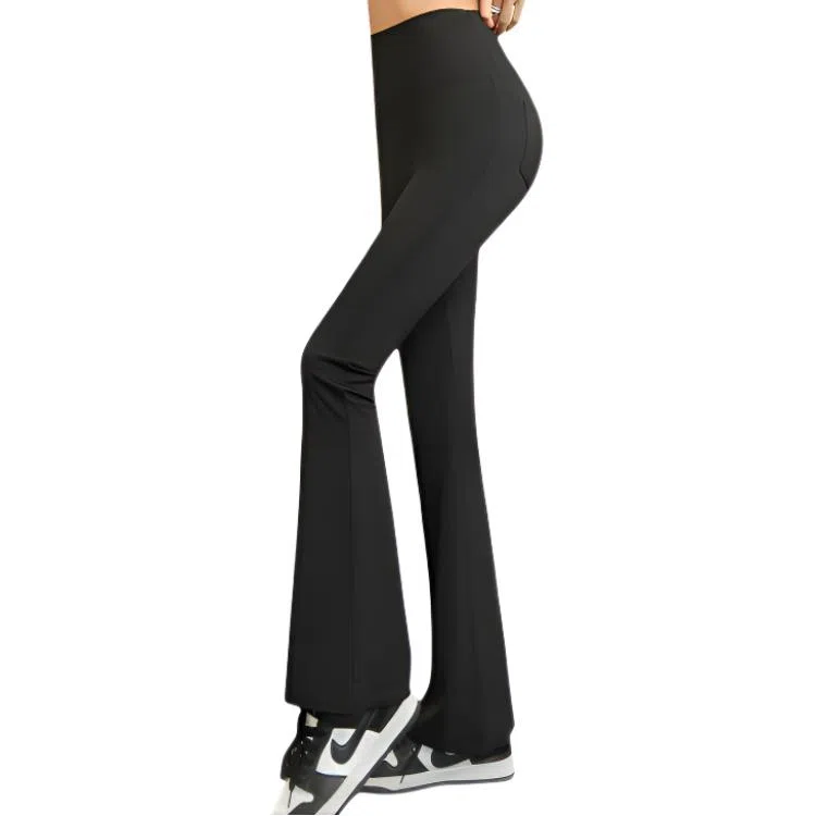 二三二三 微喇高腰显瘦提臀鲨鱼裤舒适透气亲肤柔软收腹束腰休闲裤瑜伽骑行户外打底裤时尚百搭压力裤保暖健身塑造曲线塑身裤 女款