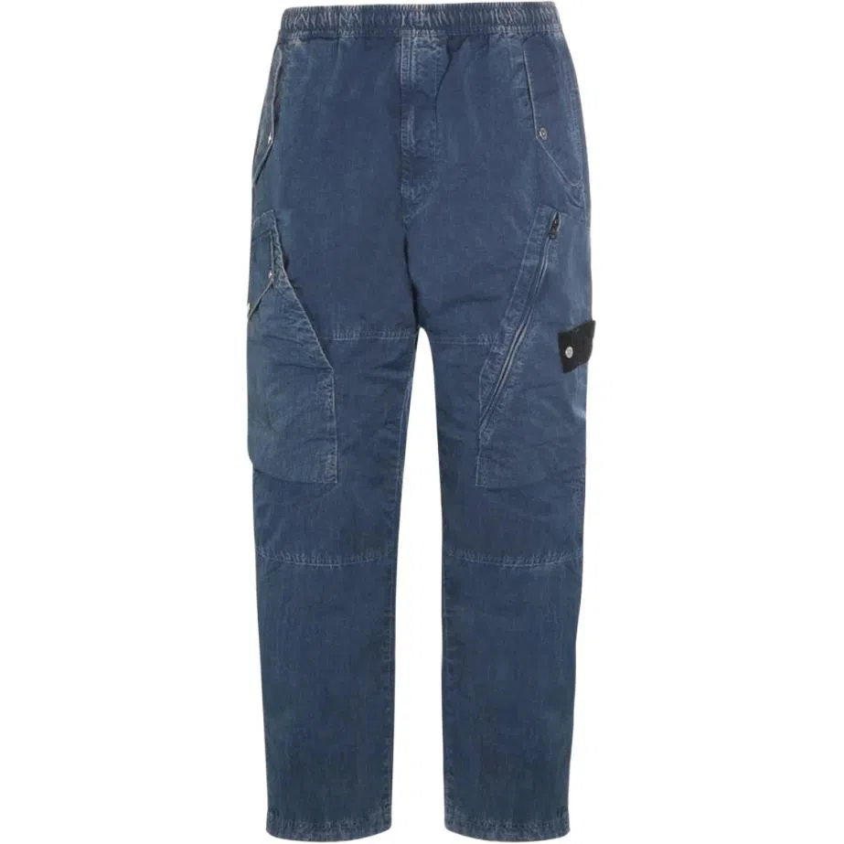 Stone Island FW25 Mid Waist Elastic Pocket Straight Jeans