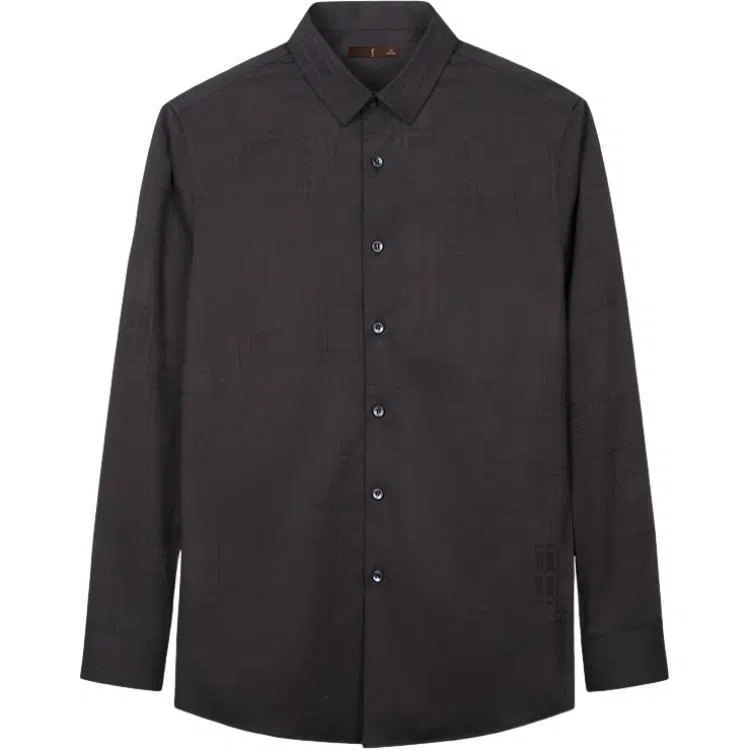 才子 修身打底高端长袖休闲风衬衫 男款