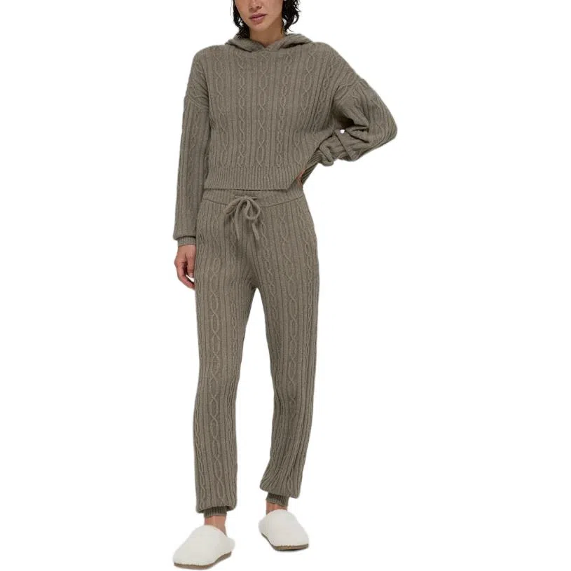 alo yoga Hoodie Knit Pullover Athletic Heather Grey