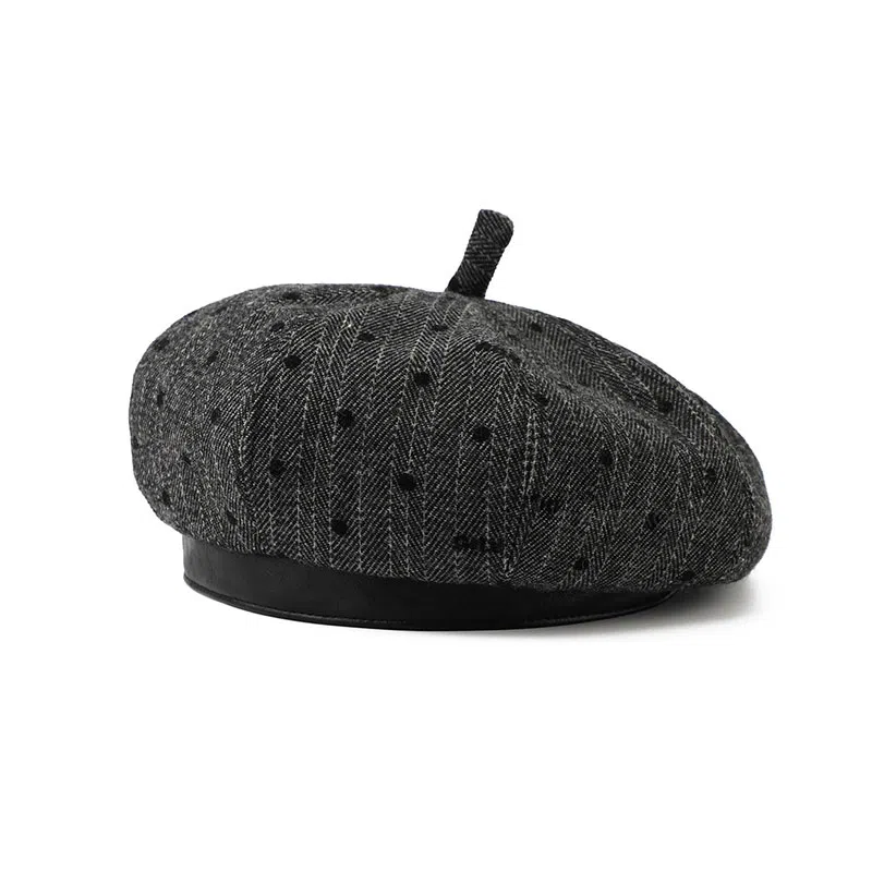朵澜 八角画家大头围 聚酯纤维 贝雷帽 男女同款情侣款