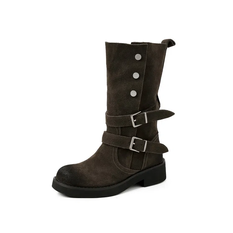 QIAOLINER Western Cowboy Short Boots