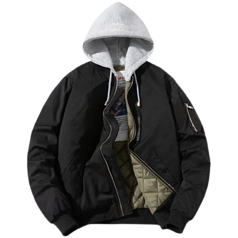 沐诚阳译 棒球服情侣春秋冬季飞行员棉服夹棉男生加厚百搭外套夹克 男女同款
