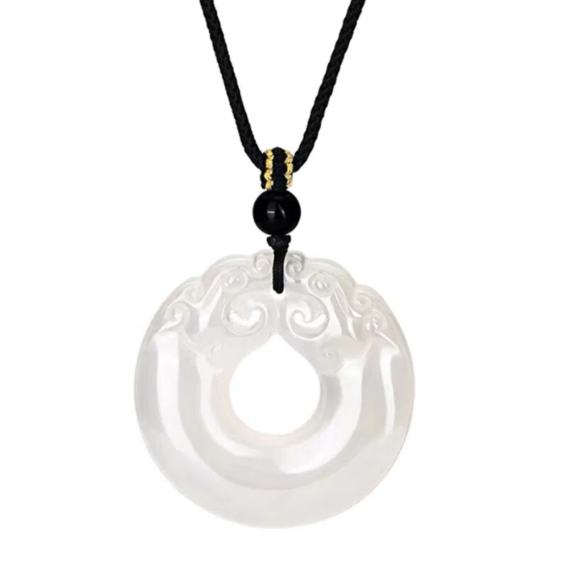 百年传琪 【双龙玉环】 玉髓 吊坠 男女同款情侣款