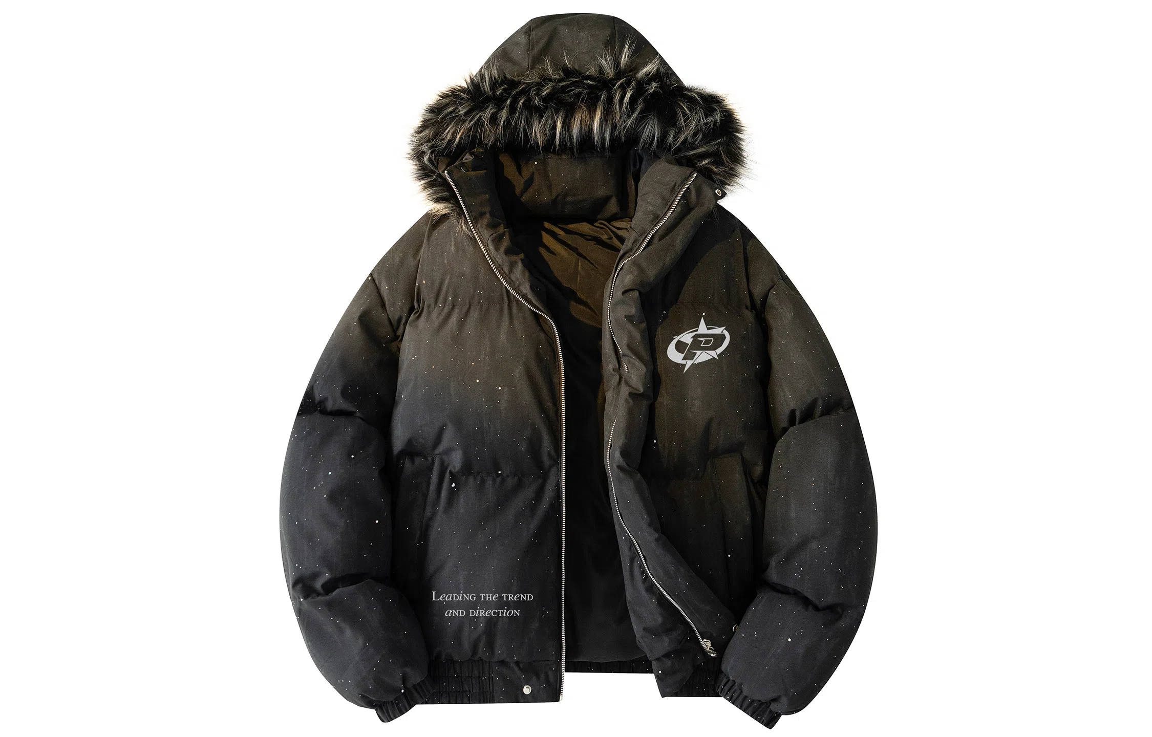 PAEFA Vintage Tie-Dye Puffer Jacket