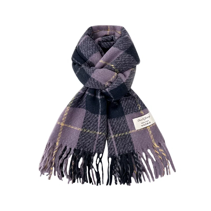 恩僾德 小众百搭高颜值保暖 聚酯纤维 绒线围巾 男女同款情侣款