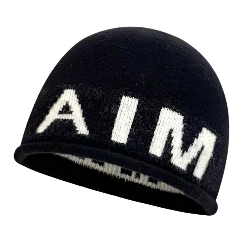 艾佳微 暖心韩系大头围保暖护耳套头针织 腈纶 绒线帽 男女同款情侣款