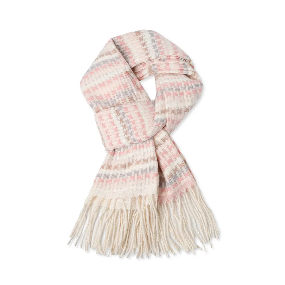 红豆 温暖时尚经典格子舒适柔软礼盒装 定制卡片代写 涤纶 绒线围巾 男女同款情侣款