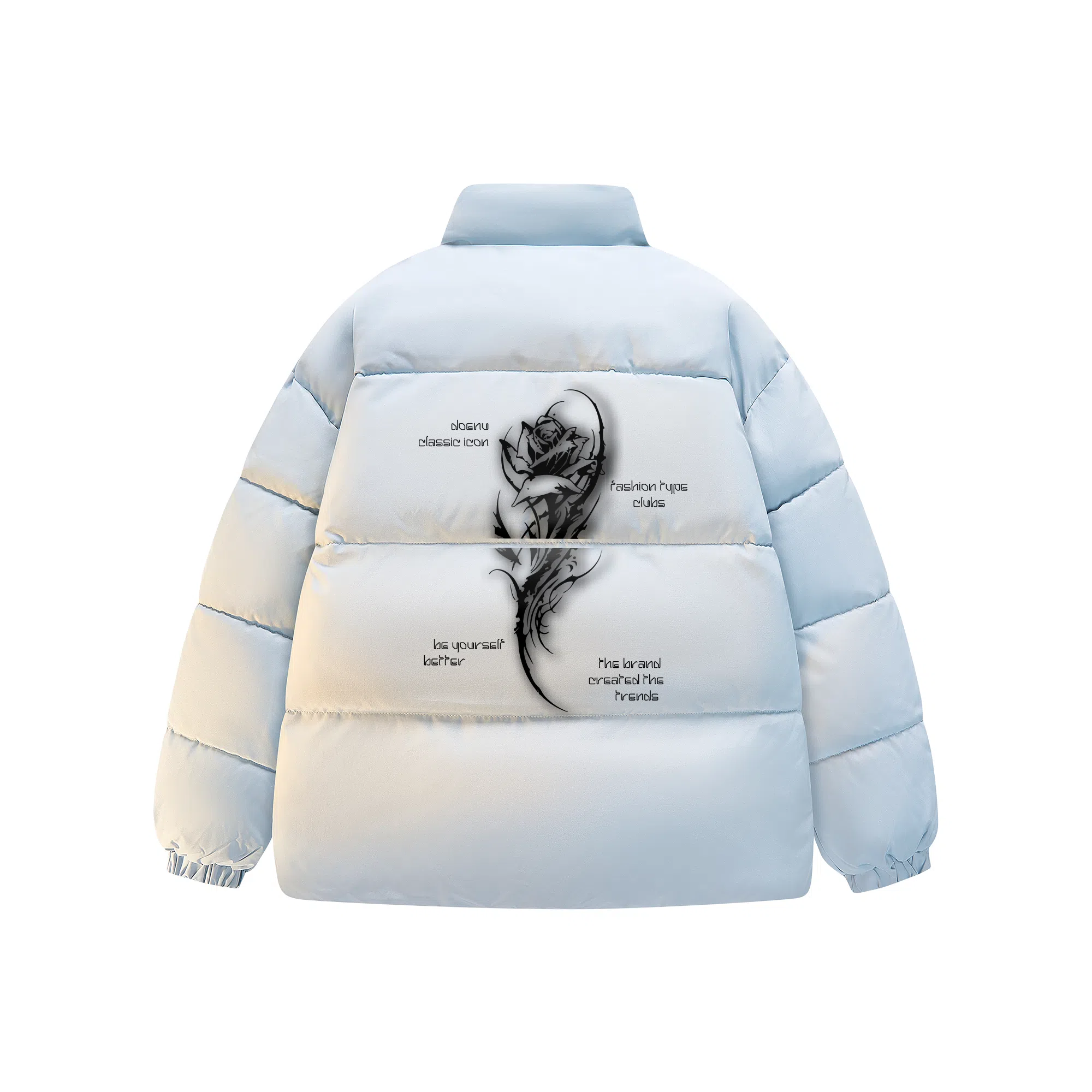 DOENU Light Rose Logo Puffer Jacket