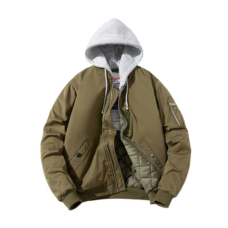 沐诚阳译 棒球服情侣春秋冬季飞行员棉服夹棉男生加厚百搭外套夹克 男女同款