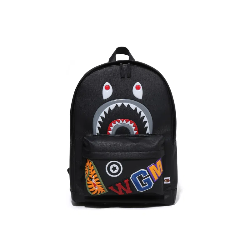 A BATHING APE Shark Backpack Synthetic Leather