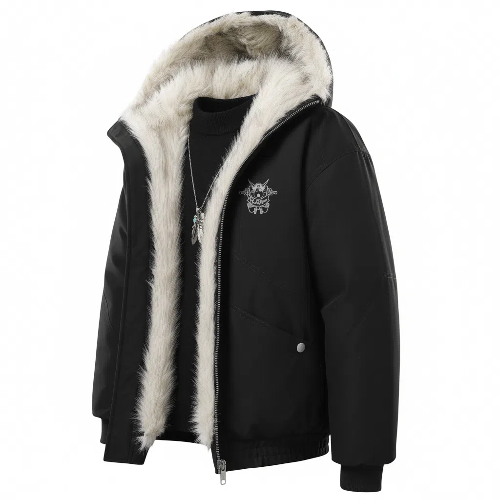 大卫贝肯 美式高街痞帅防貂毛连帽保暖防寒宽松舒适潮流棉服 男女同款