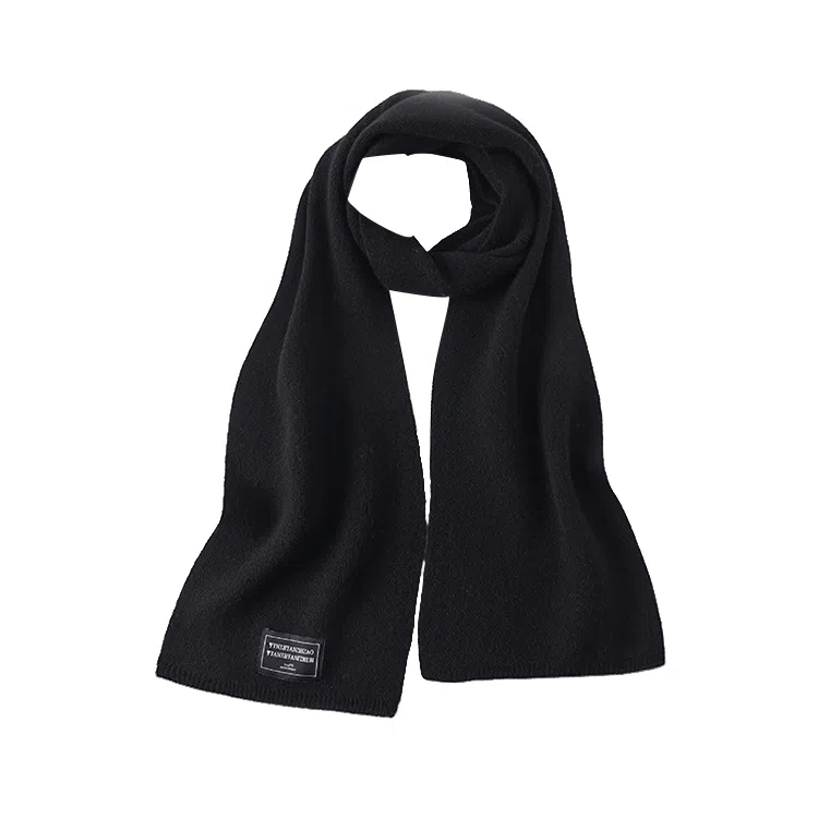 心水好物 秋冬保暖简约小宽幅时尚针织 羊毛 绒线围巾 男女同款情侣款