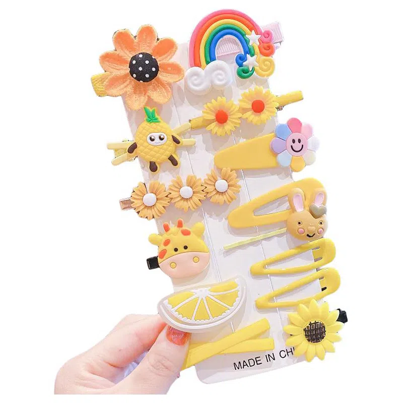 【7天不重复】 千桐 韩版发卡通发饰套装可爱发卡手工多巴胺头饰 亚克力 发夹 男女同款情侣款