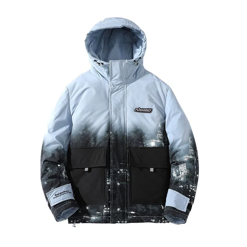 FORHUG Basic Functional Colorblock Down Jacket