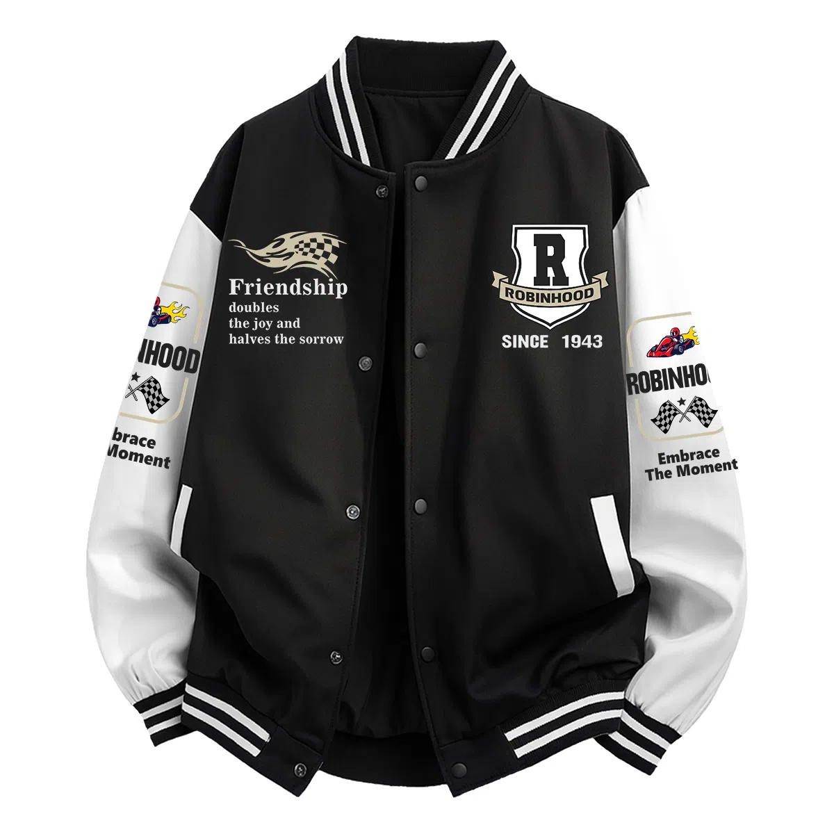 ROBINHOOD Colorblock Baseball Jacket
