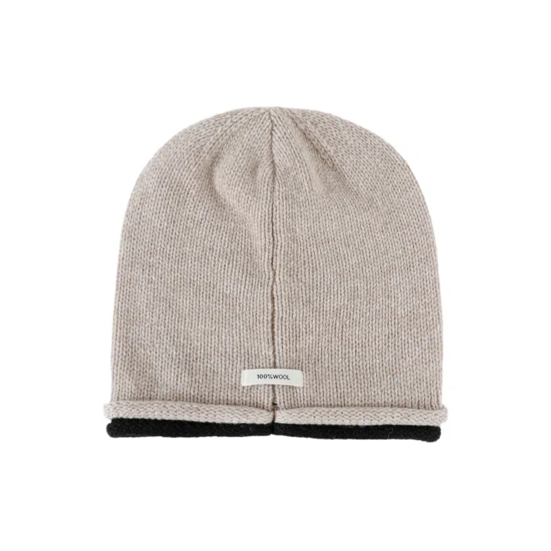 北极绒 秋冬保暖撞色高级感时尚显脸小防风护耳冷帽 羊毛 绒线帽 男女同款情侣款