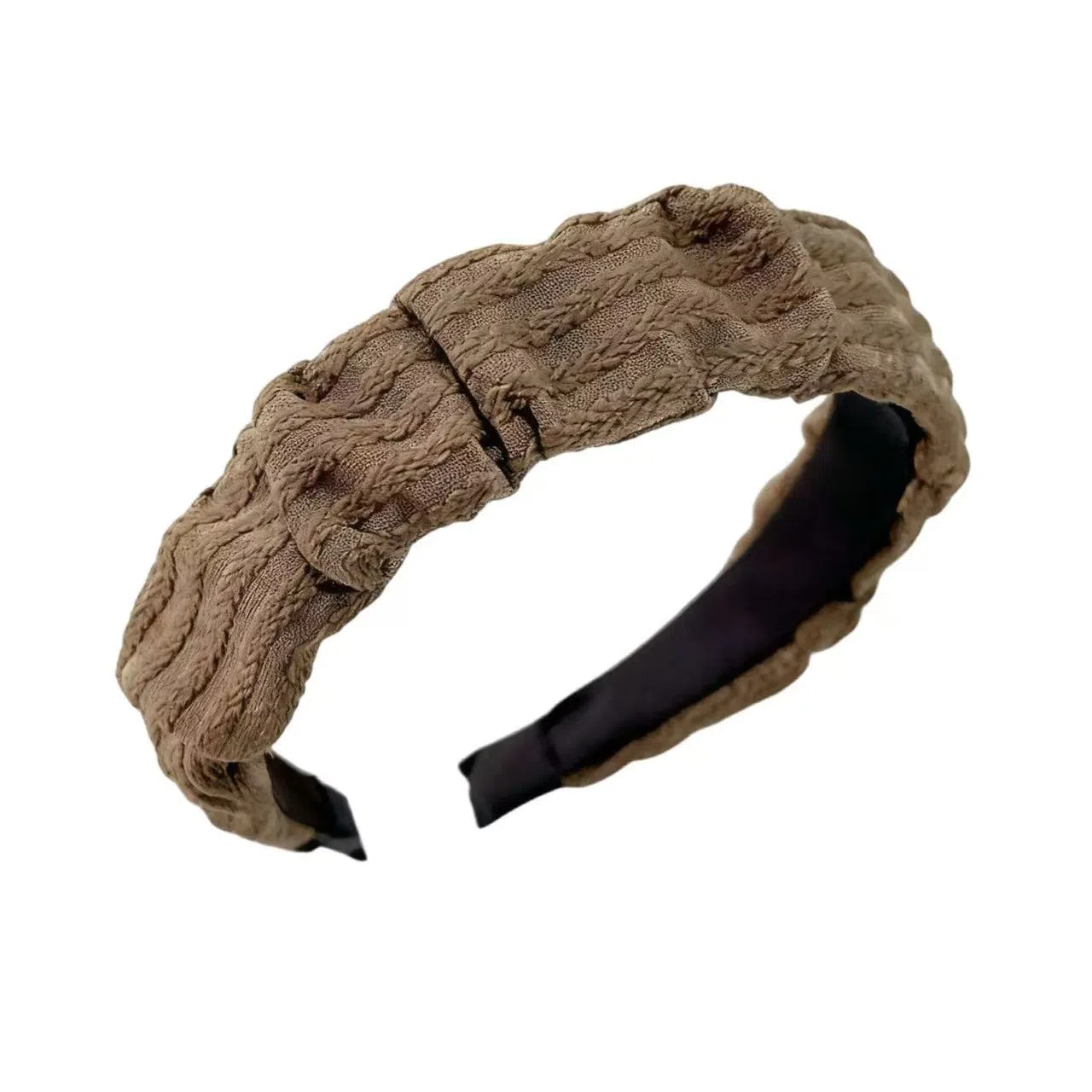 希铃 高级感复古百搭气质条纹褶皱 布艺 发箍 女款