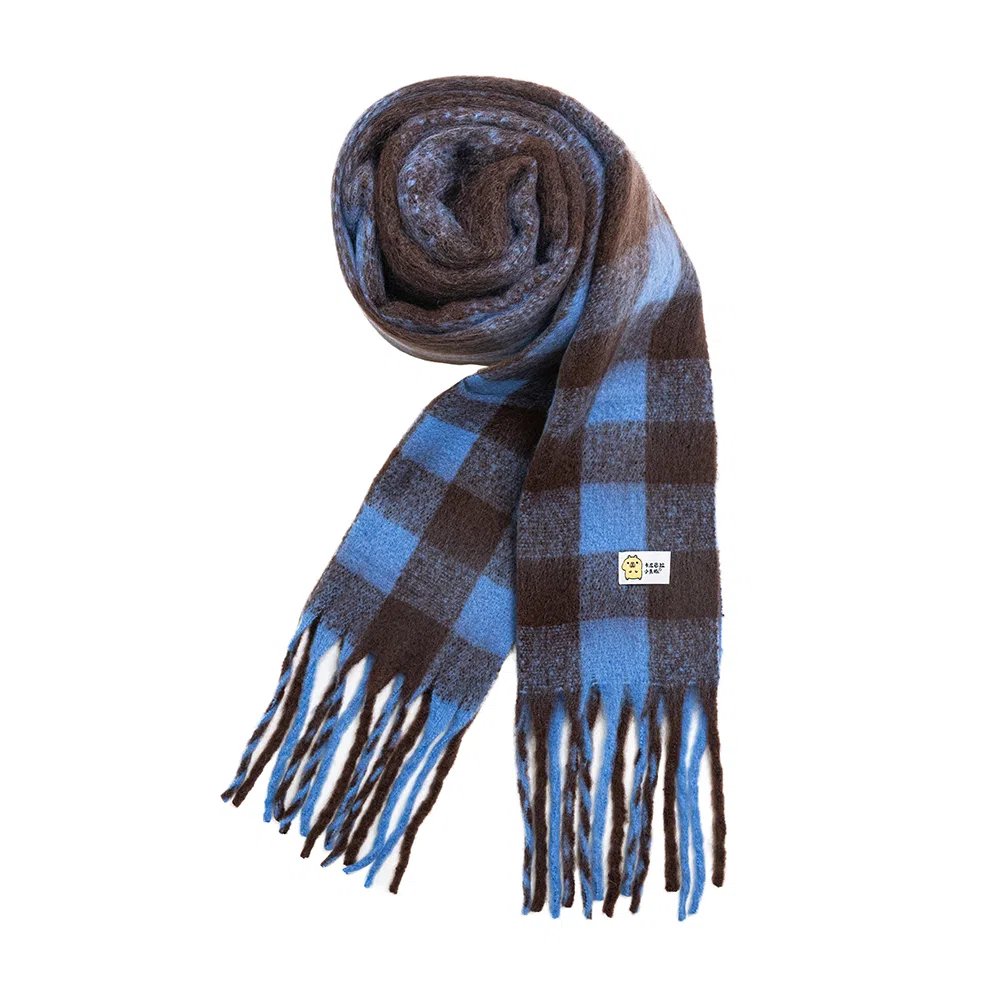 卡皮巴拉小黄豚 百搭长款加厚防风出行必备超艳氛围感文艺流苏设计时尚 聚酯纤维 绒线围巾 男女同款情侣款