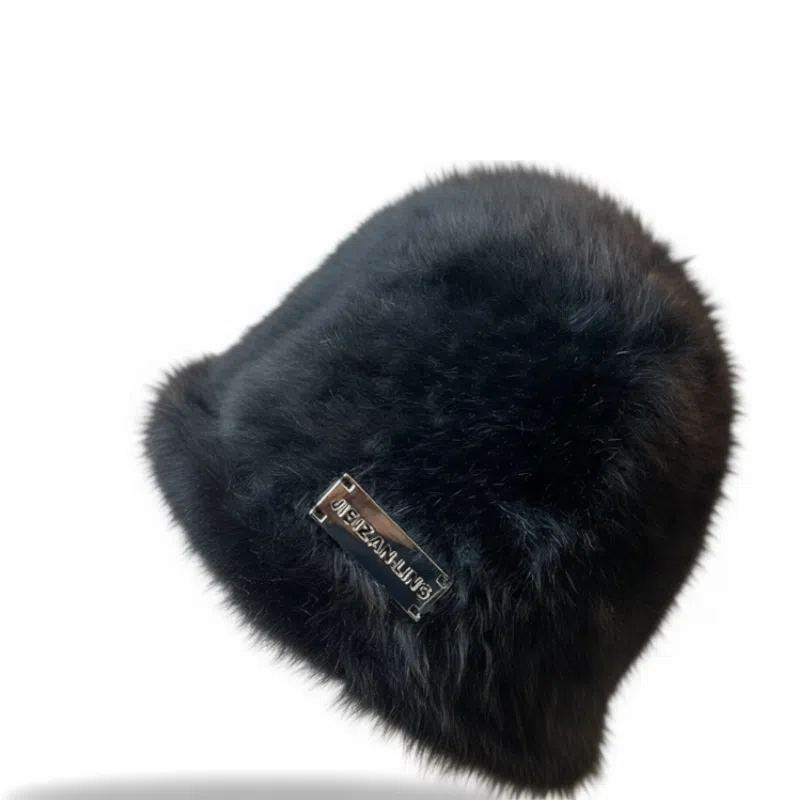 优幽兰 秋冬季韩版显脸小 纯色防风防寒包头 保暖高级感小众穿搭 兔毛 渔夫帽 女款