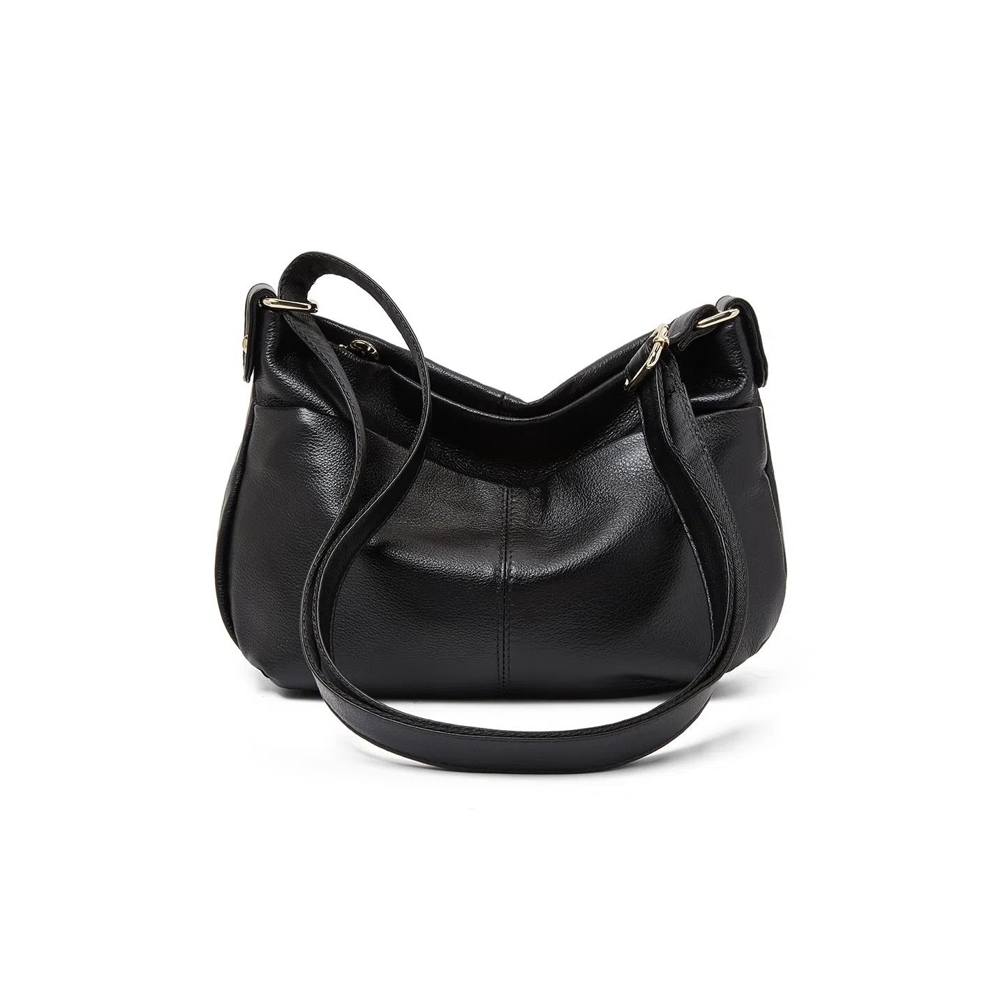 老人头 慵懒风休闲时尚百搭日常通勤柔软单肩包 牛皮革 斜挎包 常规 女款 黑色/浅蓝色/深杏色