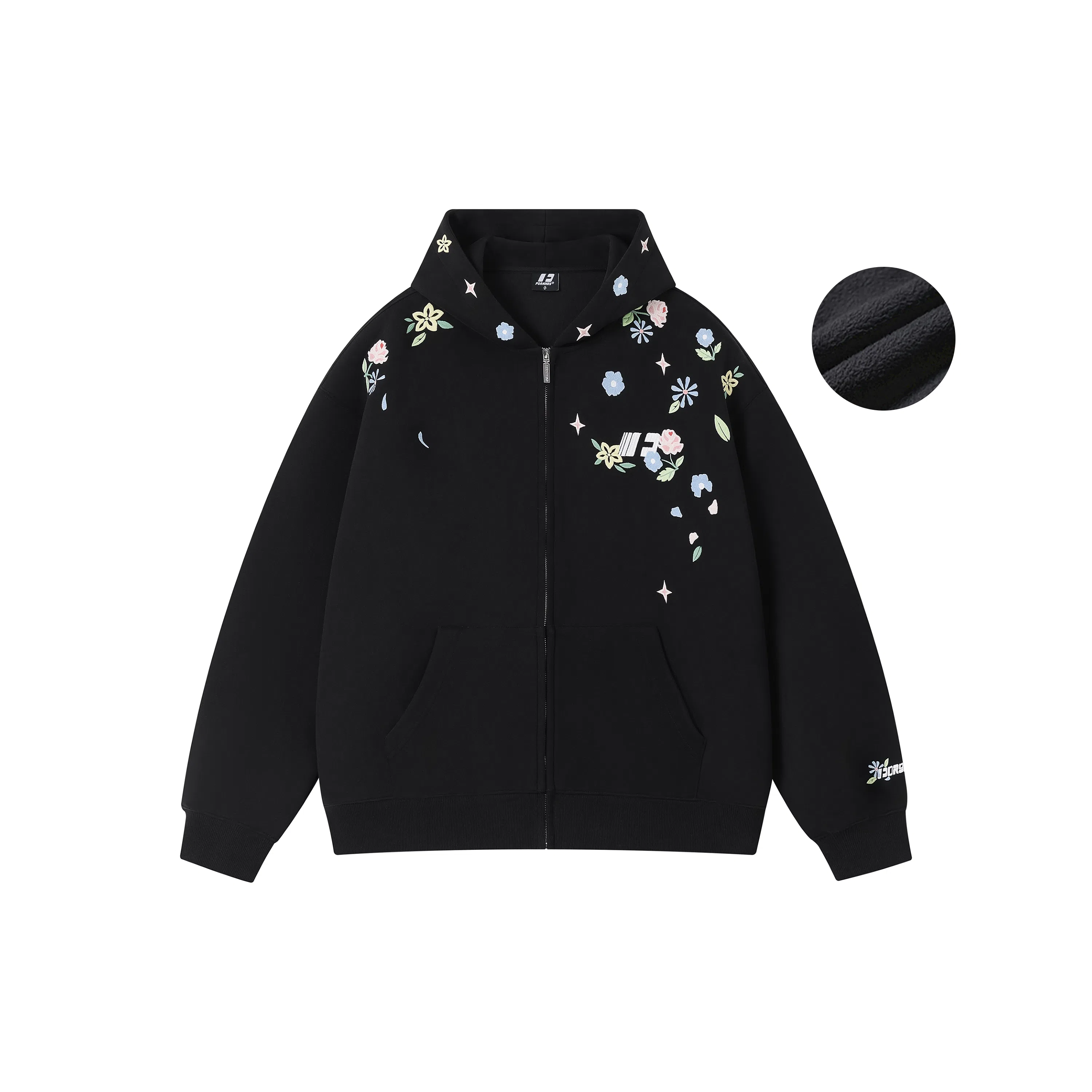 FORNINES Embroidered Hoodie Jacket