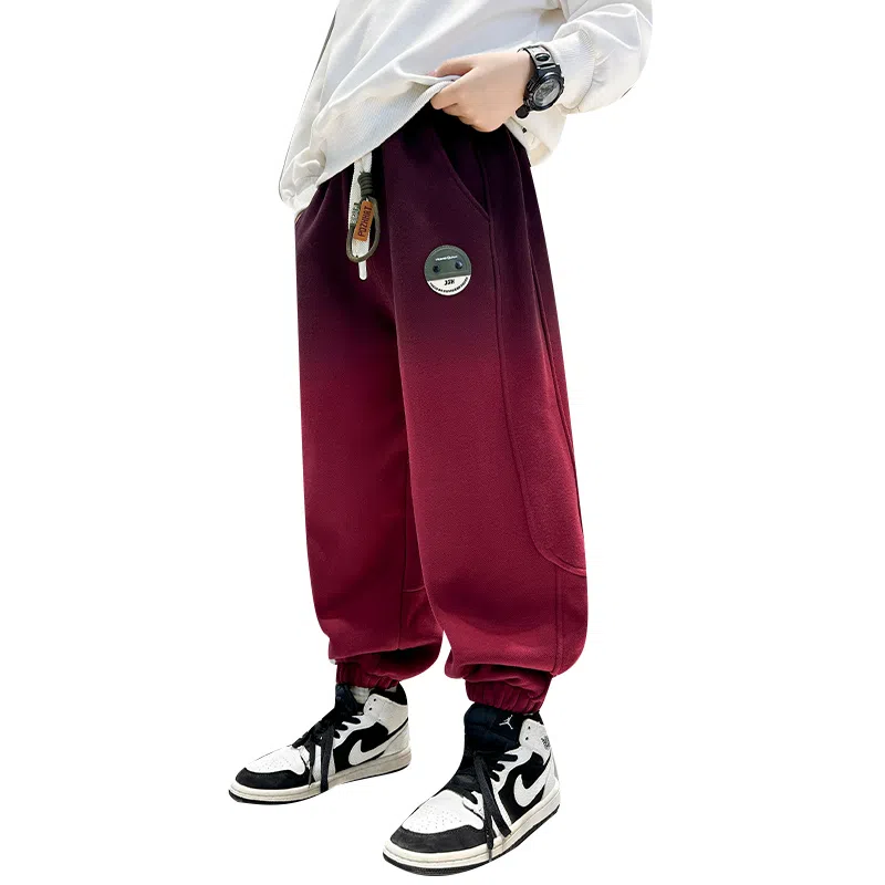 休闲渐变酷拽宽松针织加厚裤裤子 冬